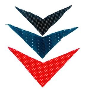 Bundle of 3 Pet Bandanas Polka Dot Dog Bandanas